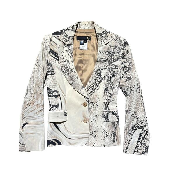 Archive Animal print graphic blazer